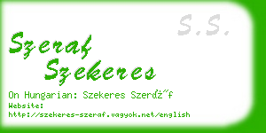 szeraf szekeres business card